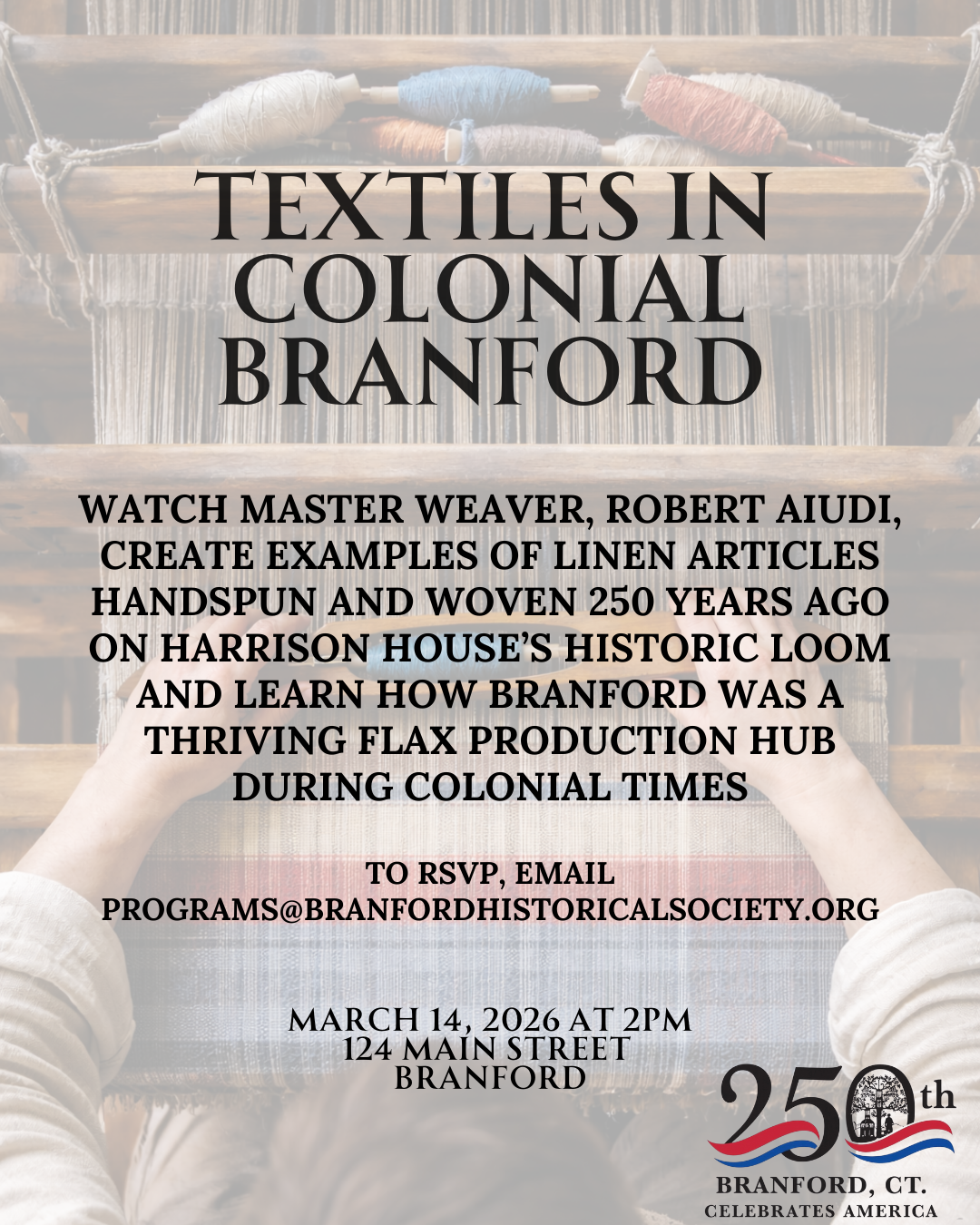 Weaving at Harrison House Flyer